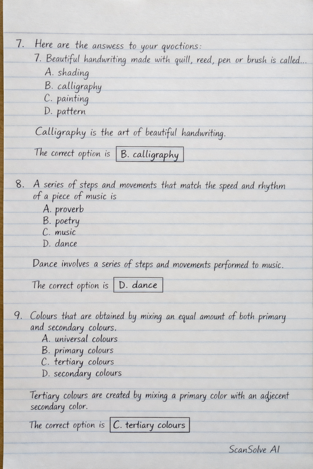 Handwritten step-by-step solution preview