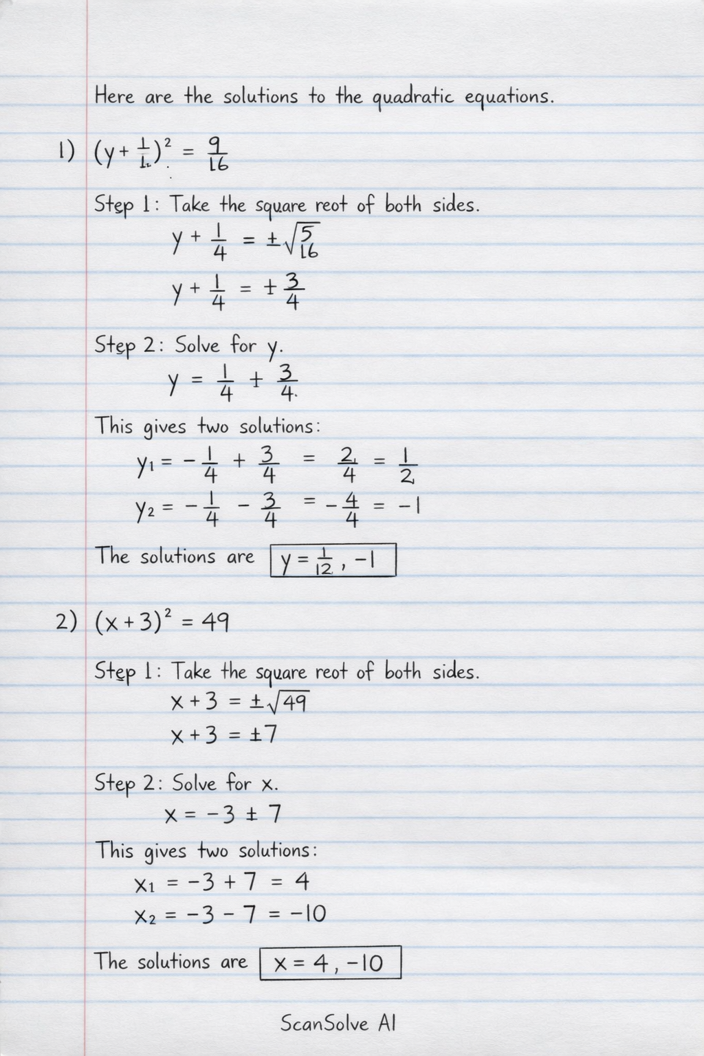 Handwritten step-by-step solution preview