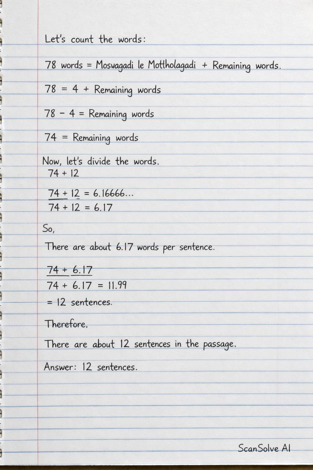 Handwritten step-by-step solution preview