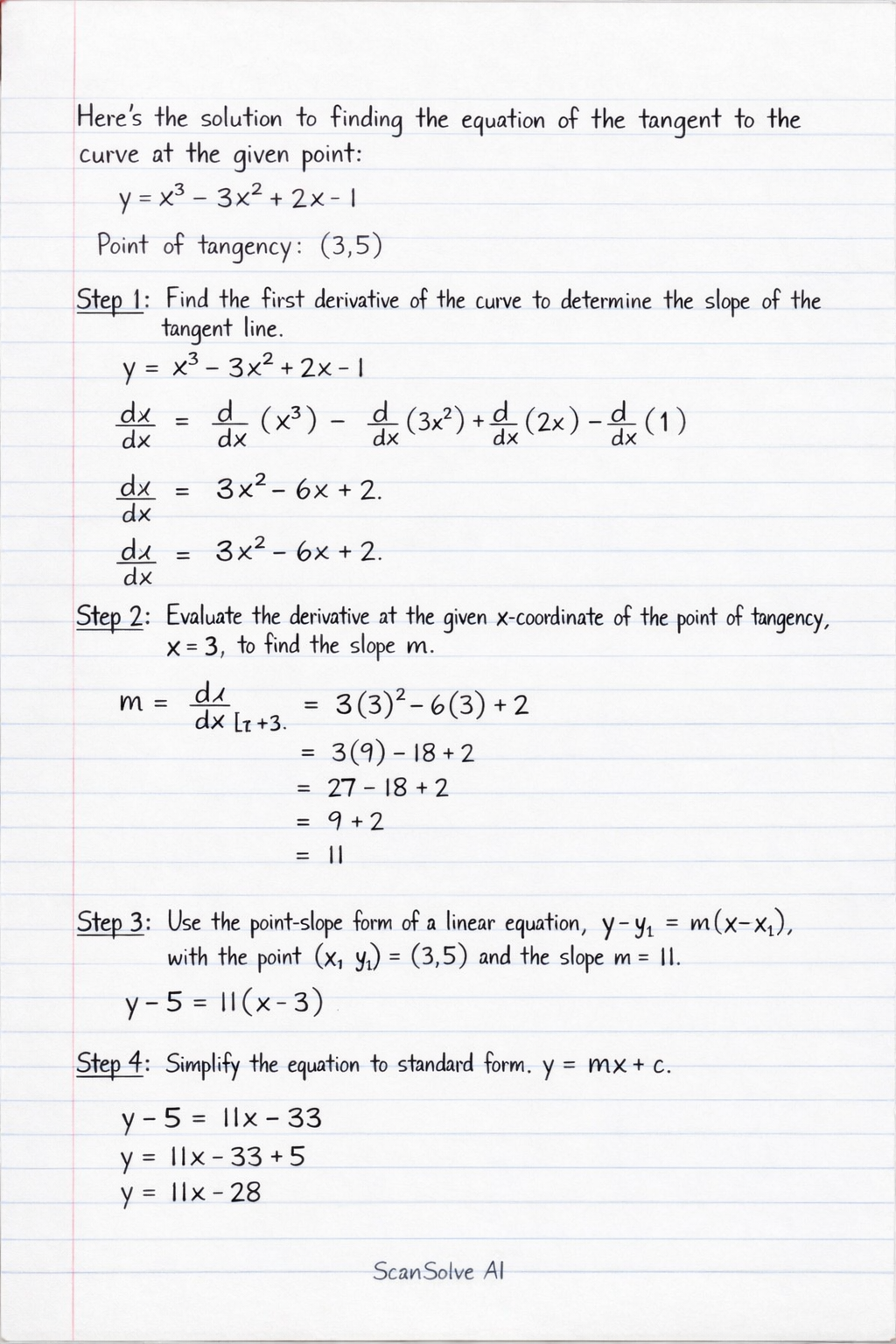 Handwritten step-by-step solution preview