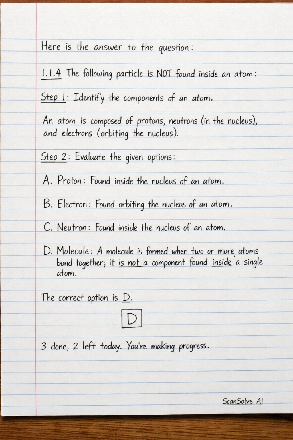 Handwritten step-by-step solution preview