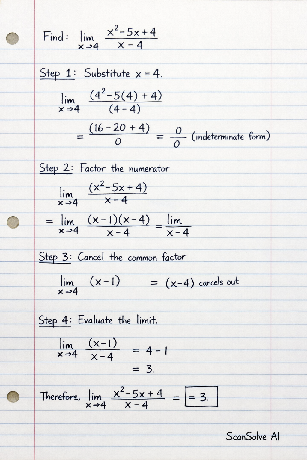 Handwritten step-by-step solution preview
