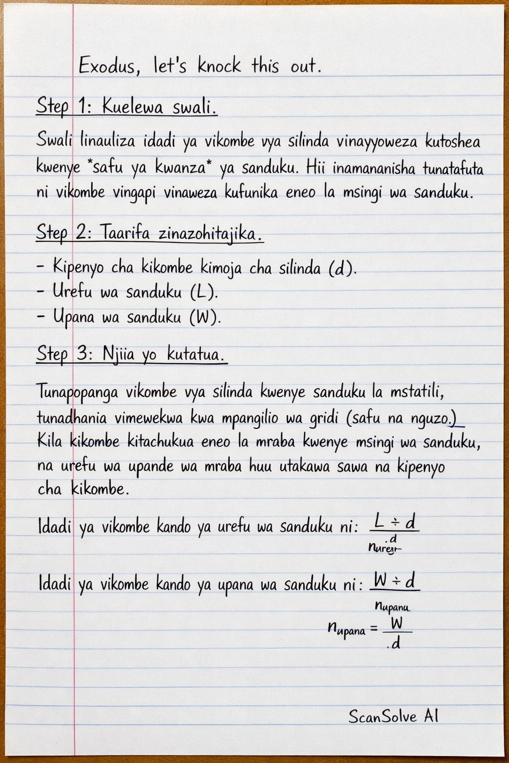 Handwritten step-by-step solution preview