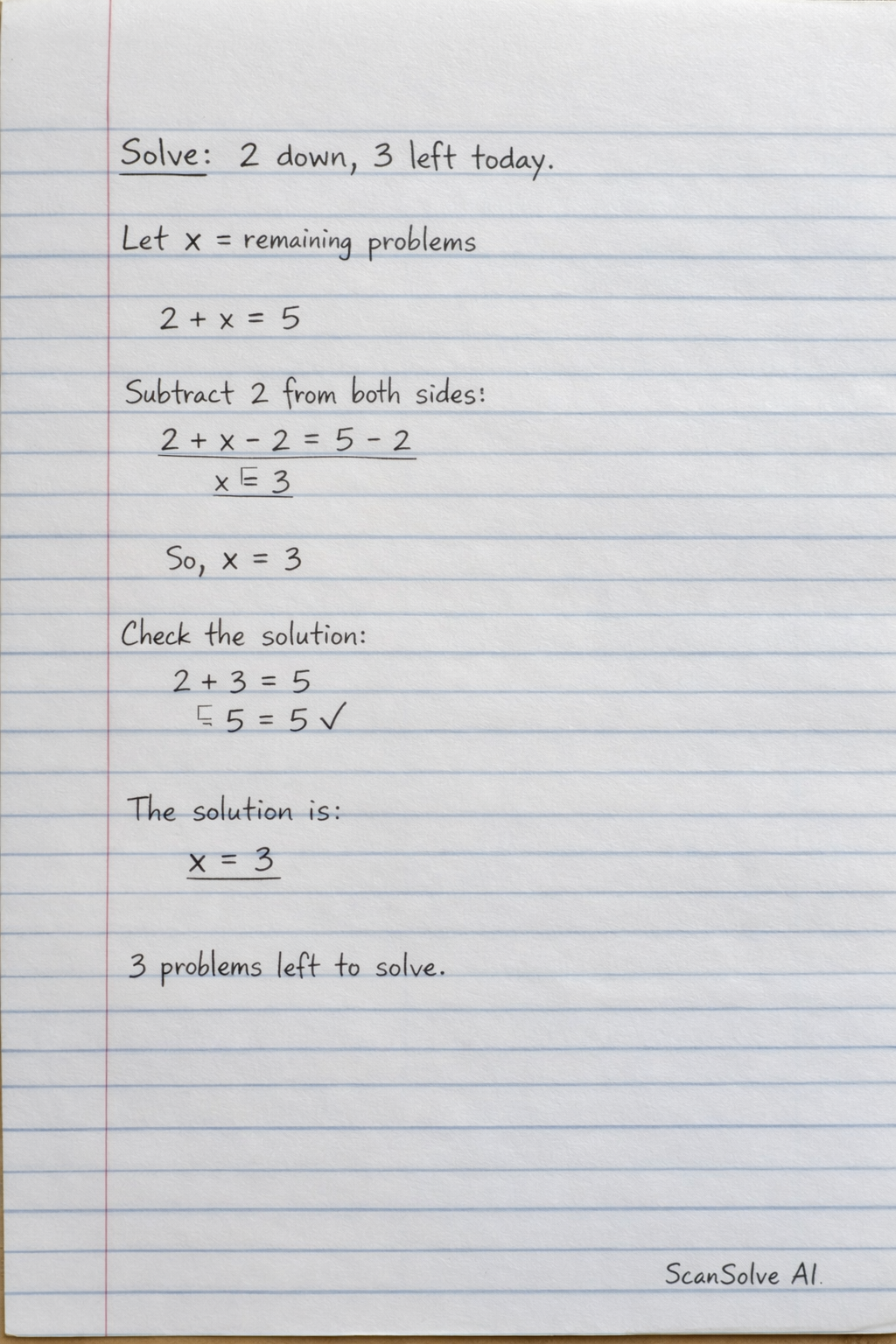 Handwritten step-by-step solution preview