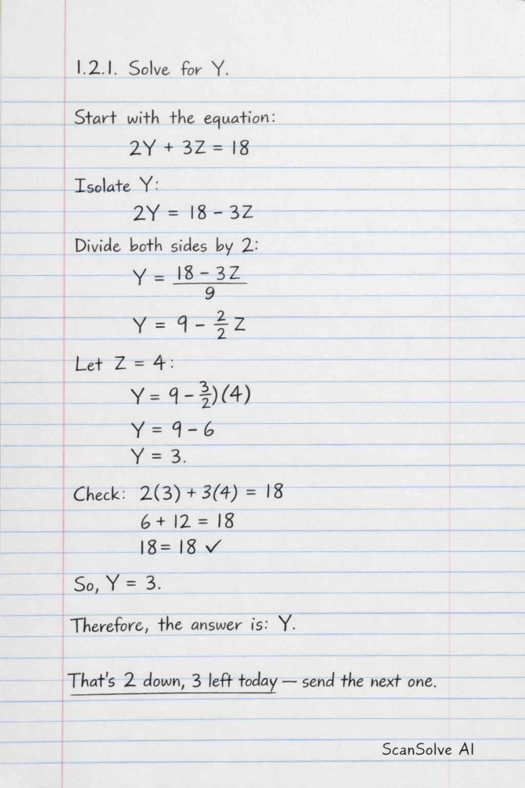Handwritten step-by-step solution preview