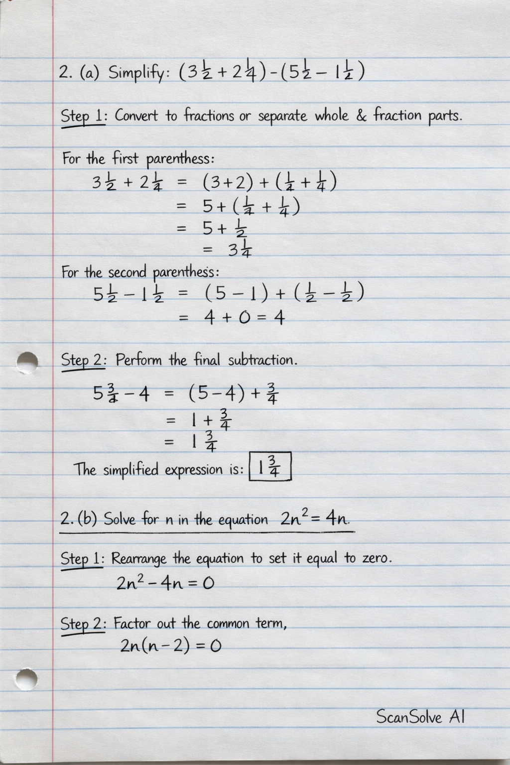 Handwritten step-by-step solution preview