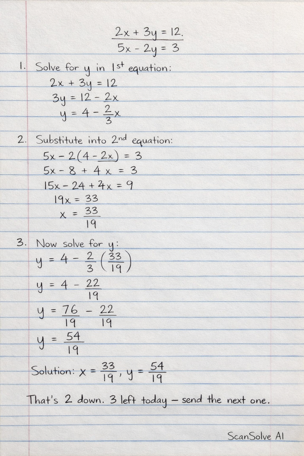 Handwritten step-by-step solution preview