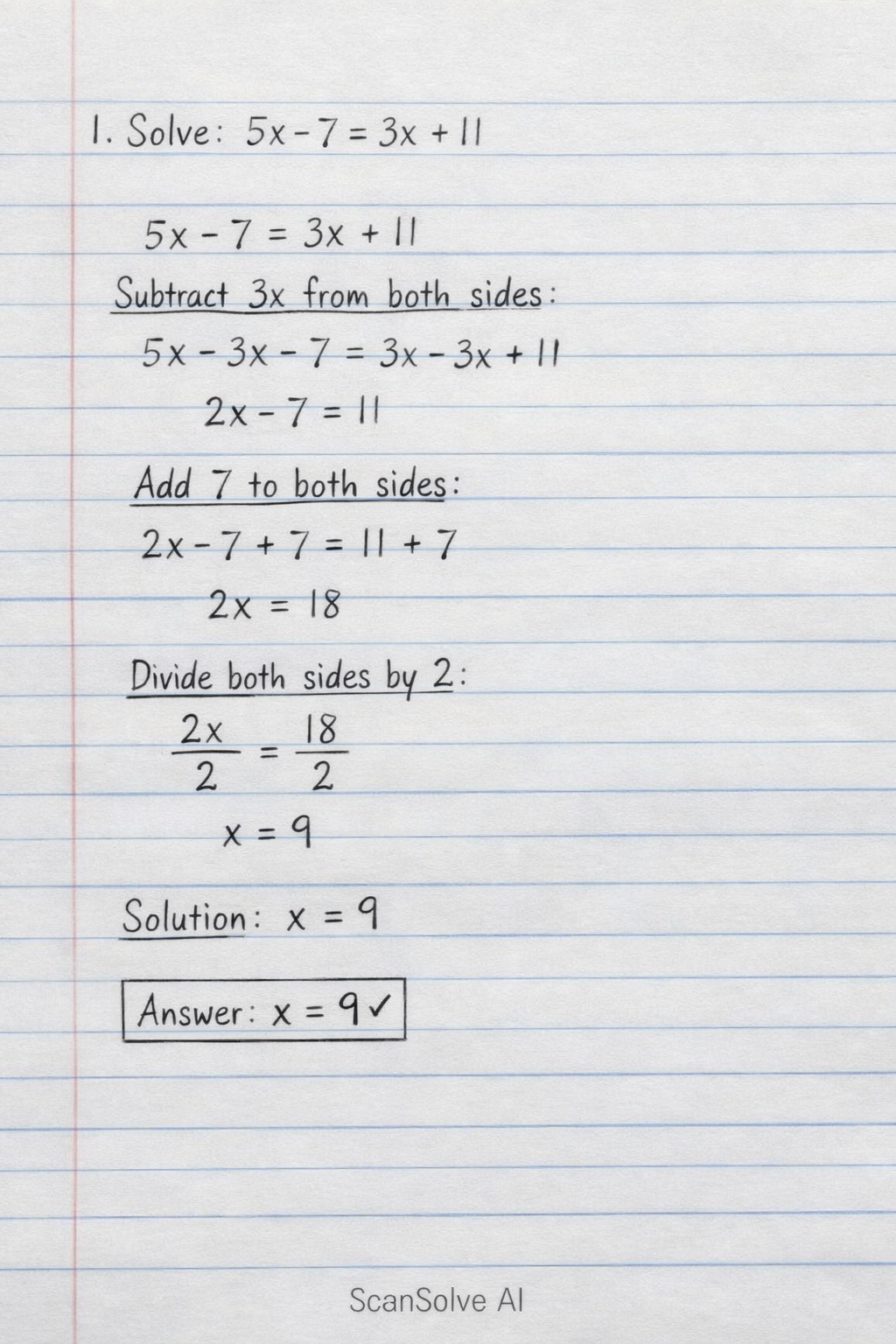 Handwritten step-by-step solution preview