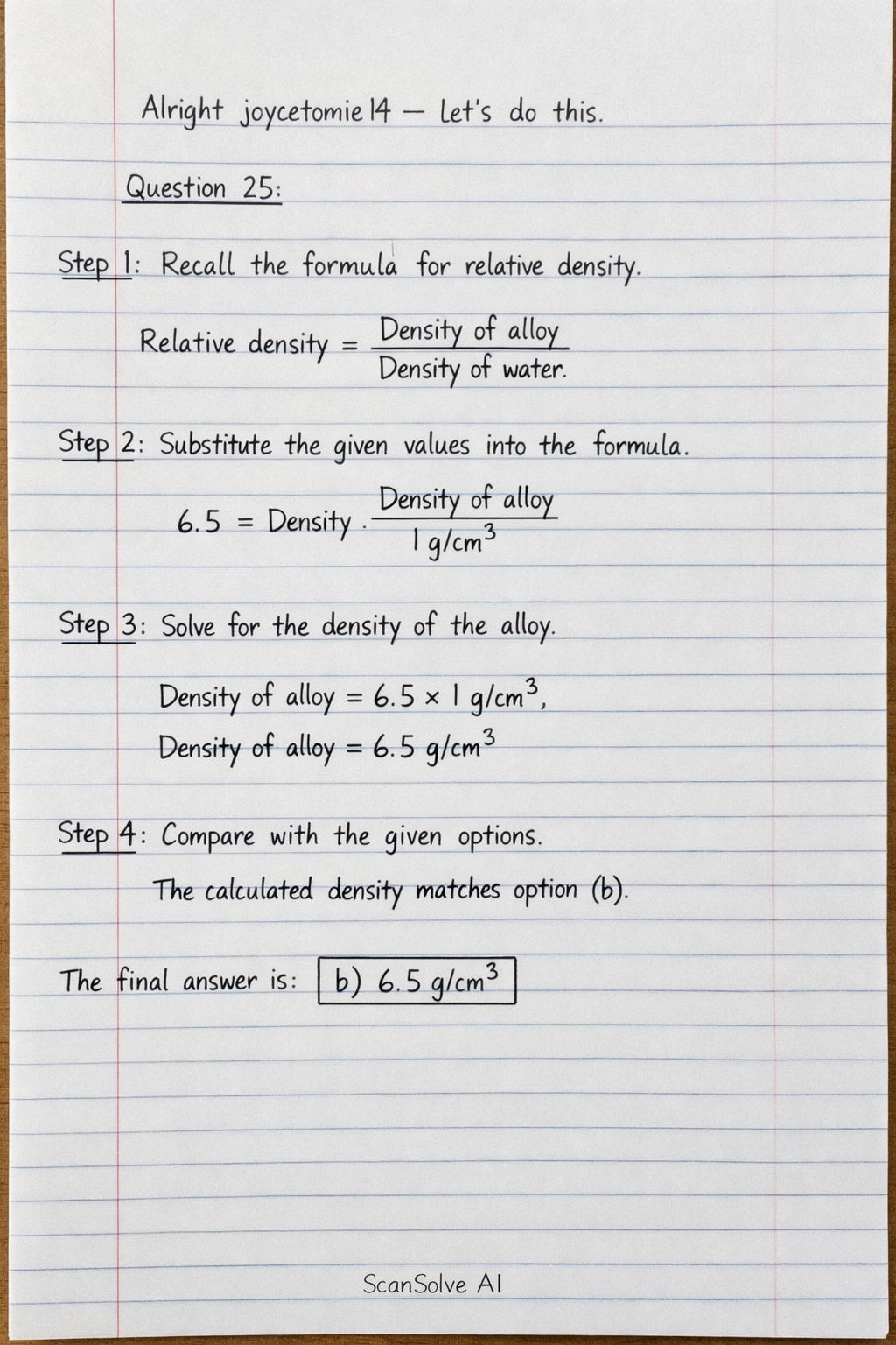 Handwritten step-by-step solution preview