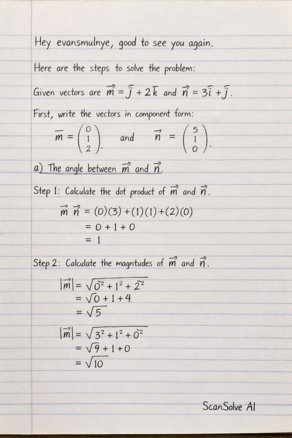 Handwritten step-by-step solution preview