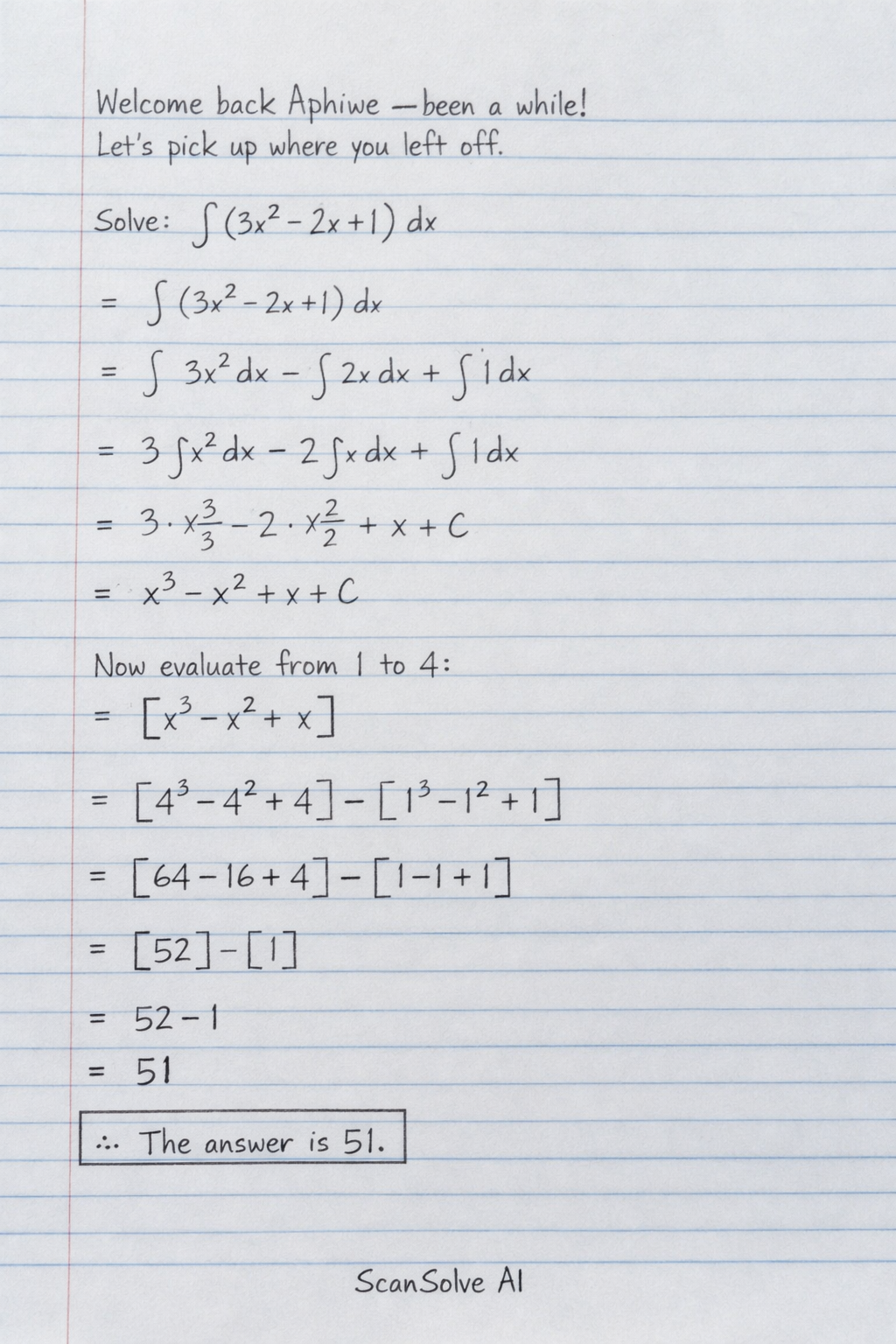 Handwritten step-by-step solution preview