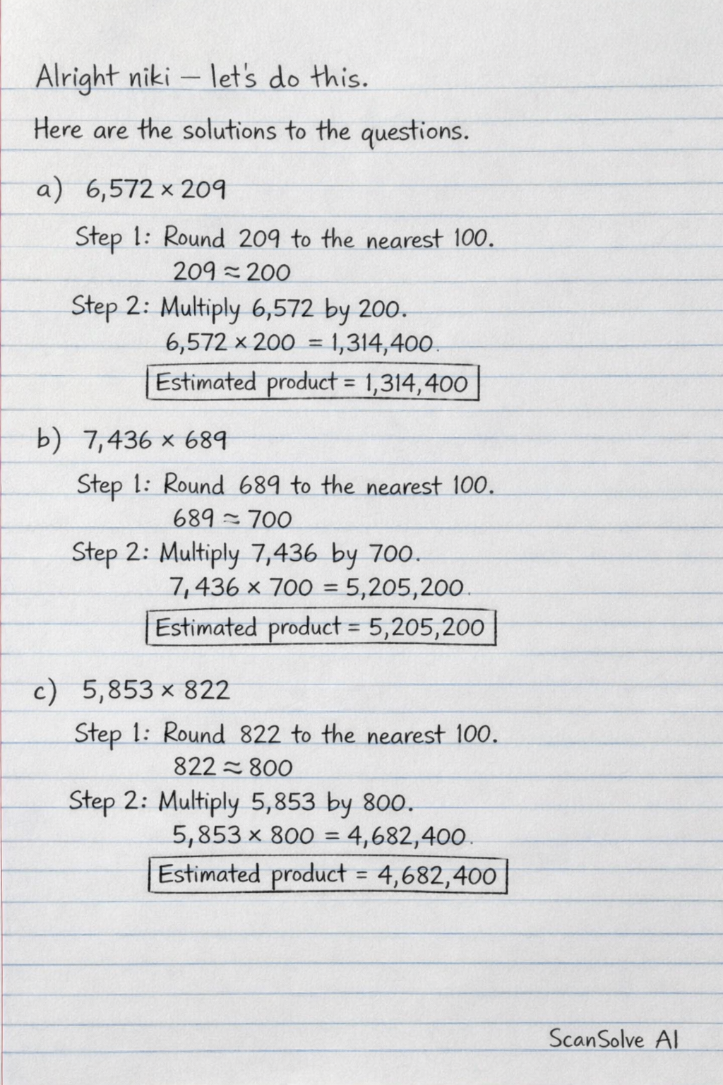 Handwritten step-by-step solution preview