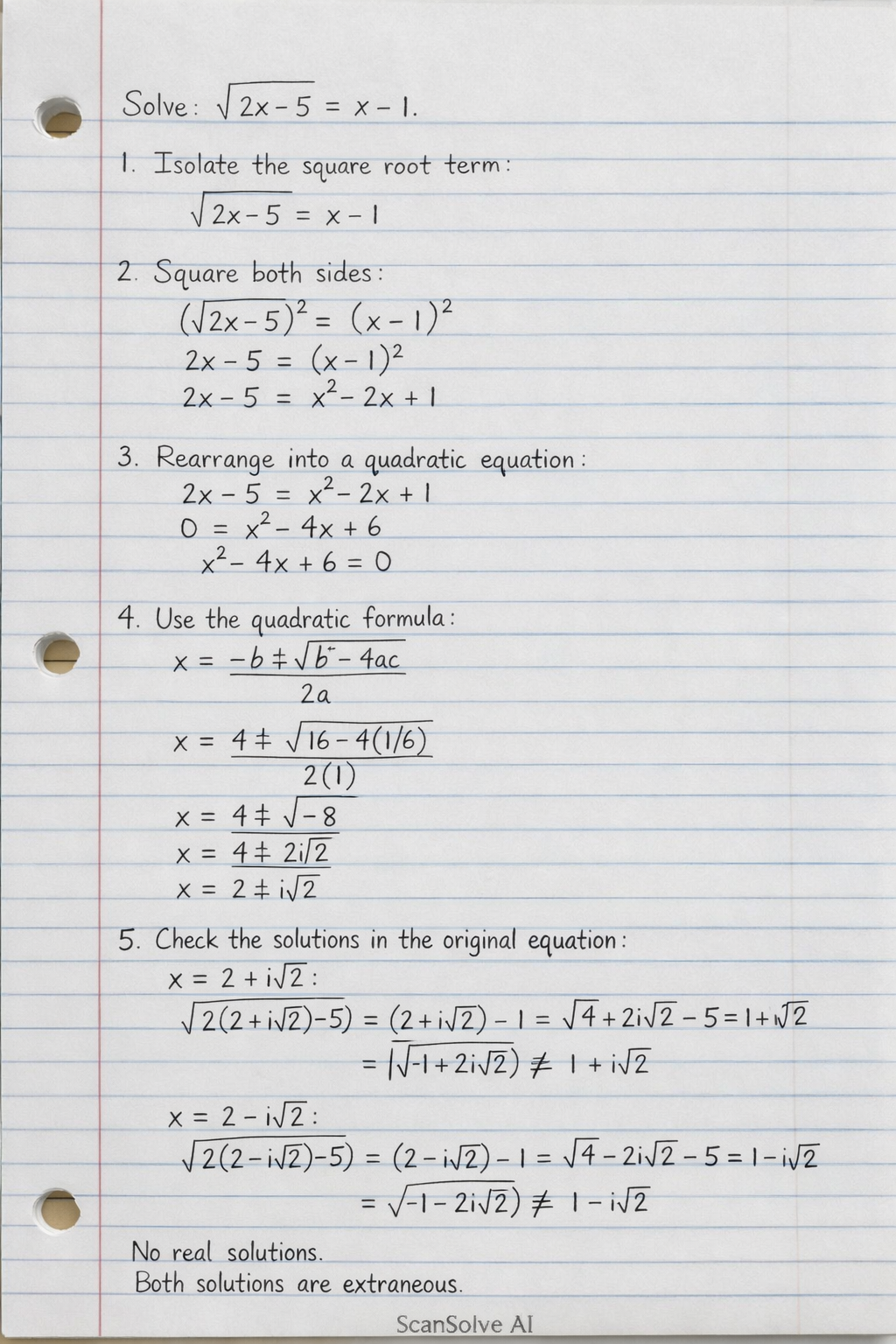 Handwritten step-by-step solution preview