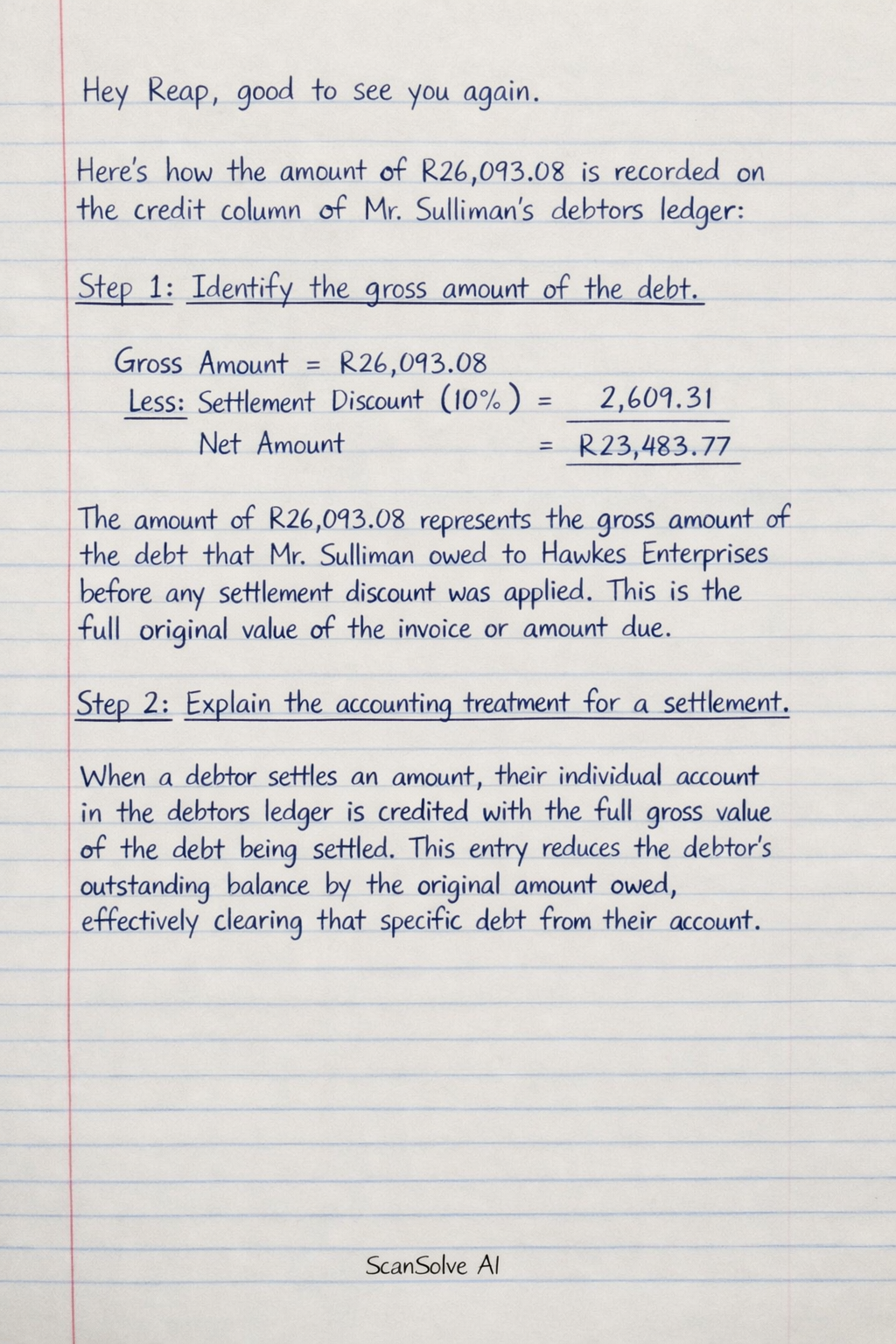 Handwritten step-by-step solution preview