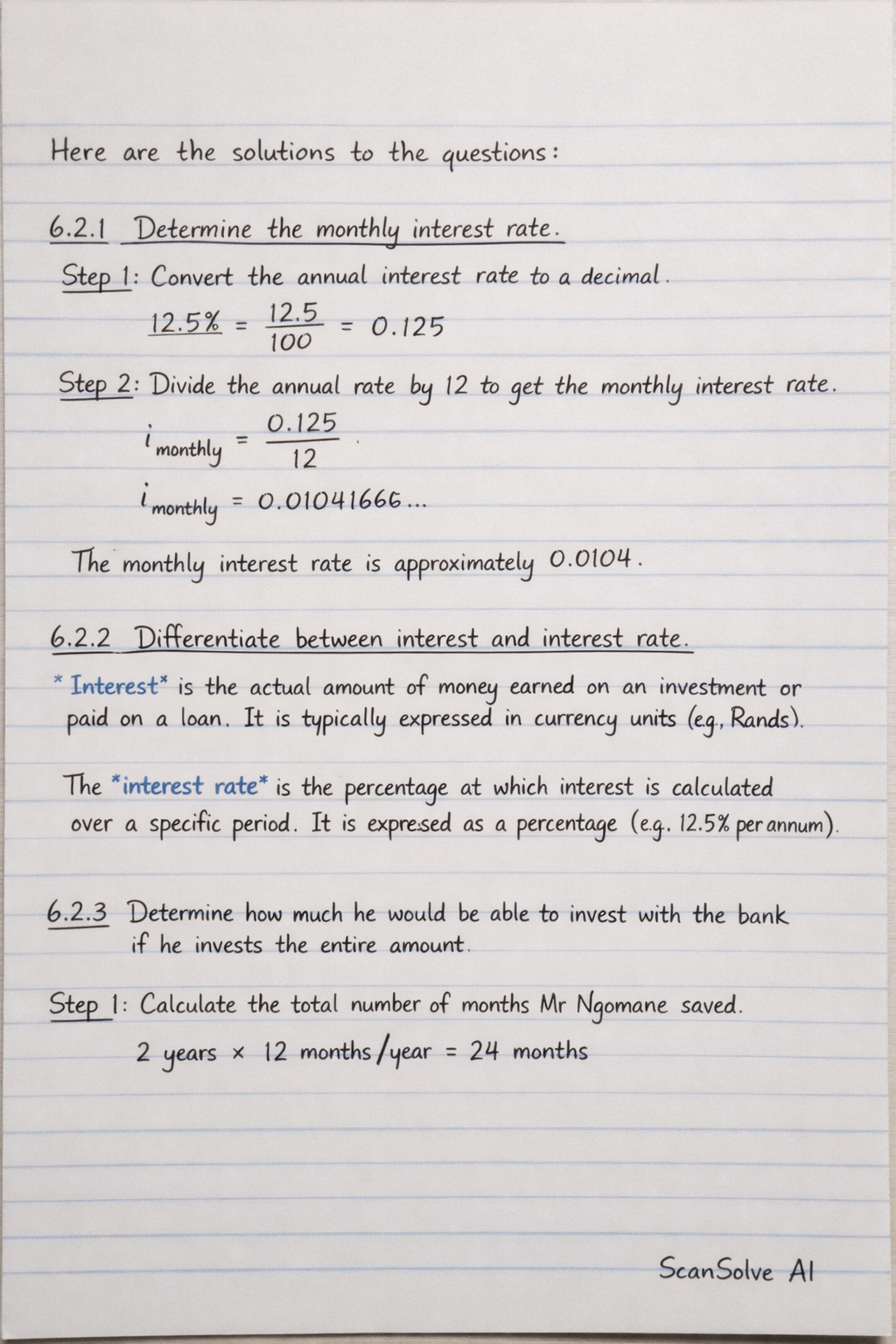 Handwritten step-by-step solution preview