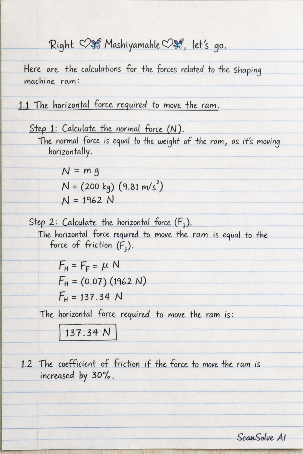Handwritten step-by-step solution preview