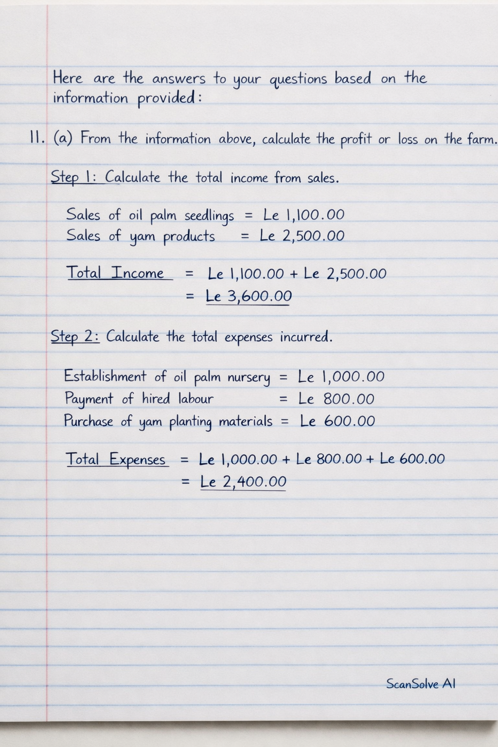 Handwritten step-by-step solution preview