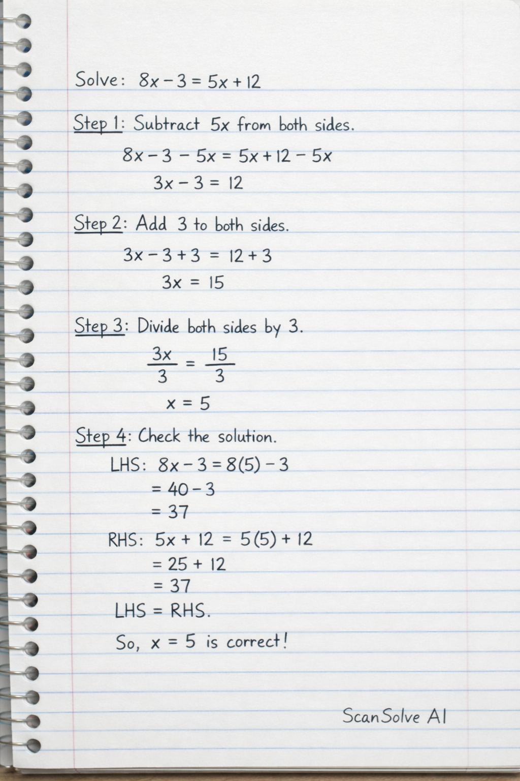 Handwritten step-by-step solution preview