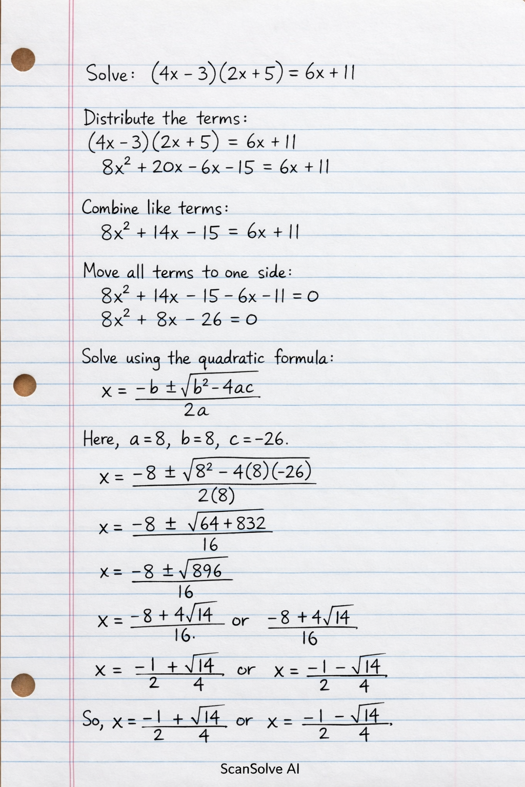 Handwritten step-by-step solution preview