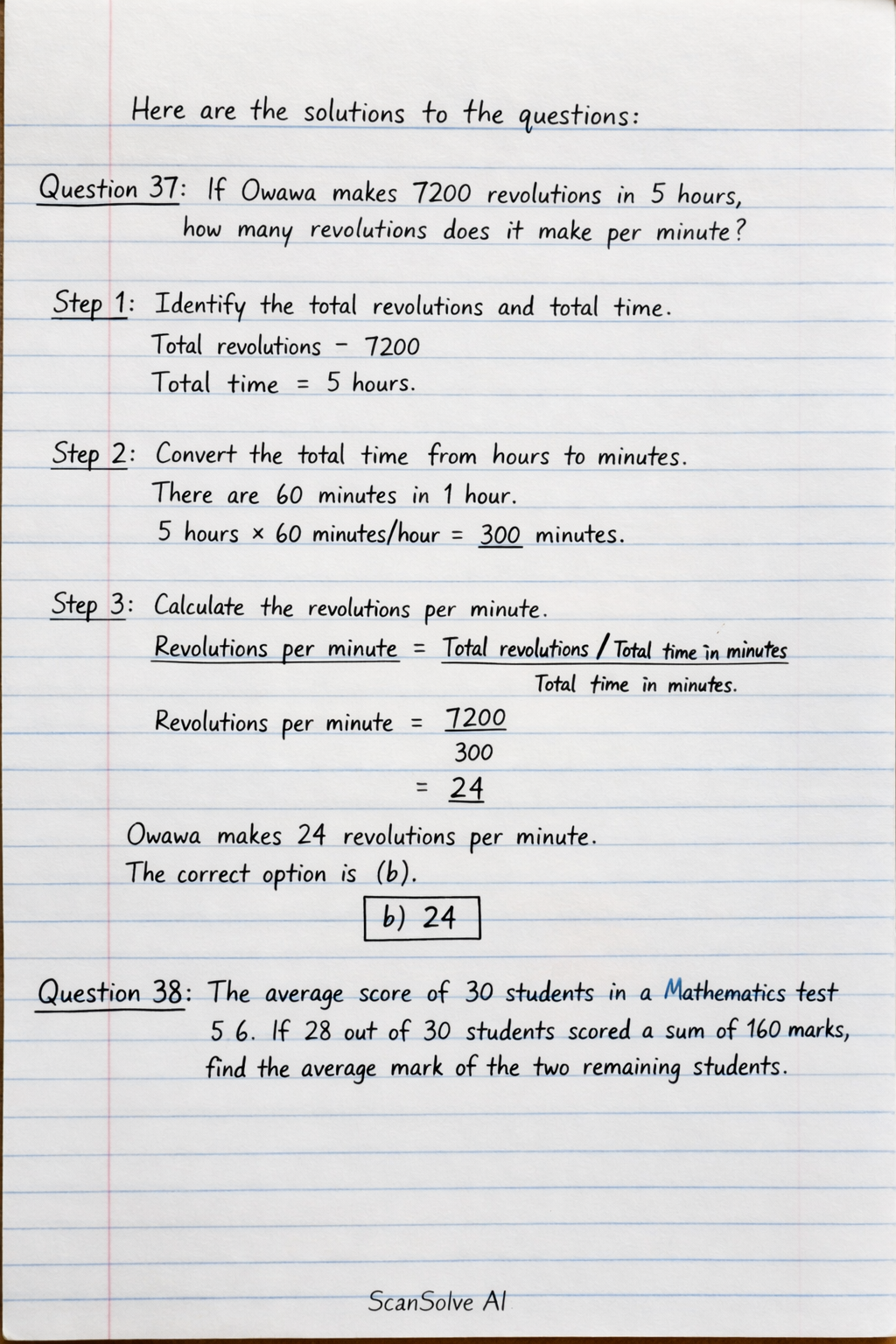 Handwritten step-by-step solution preview