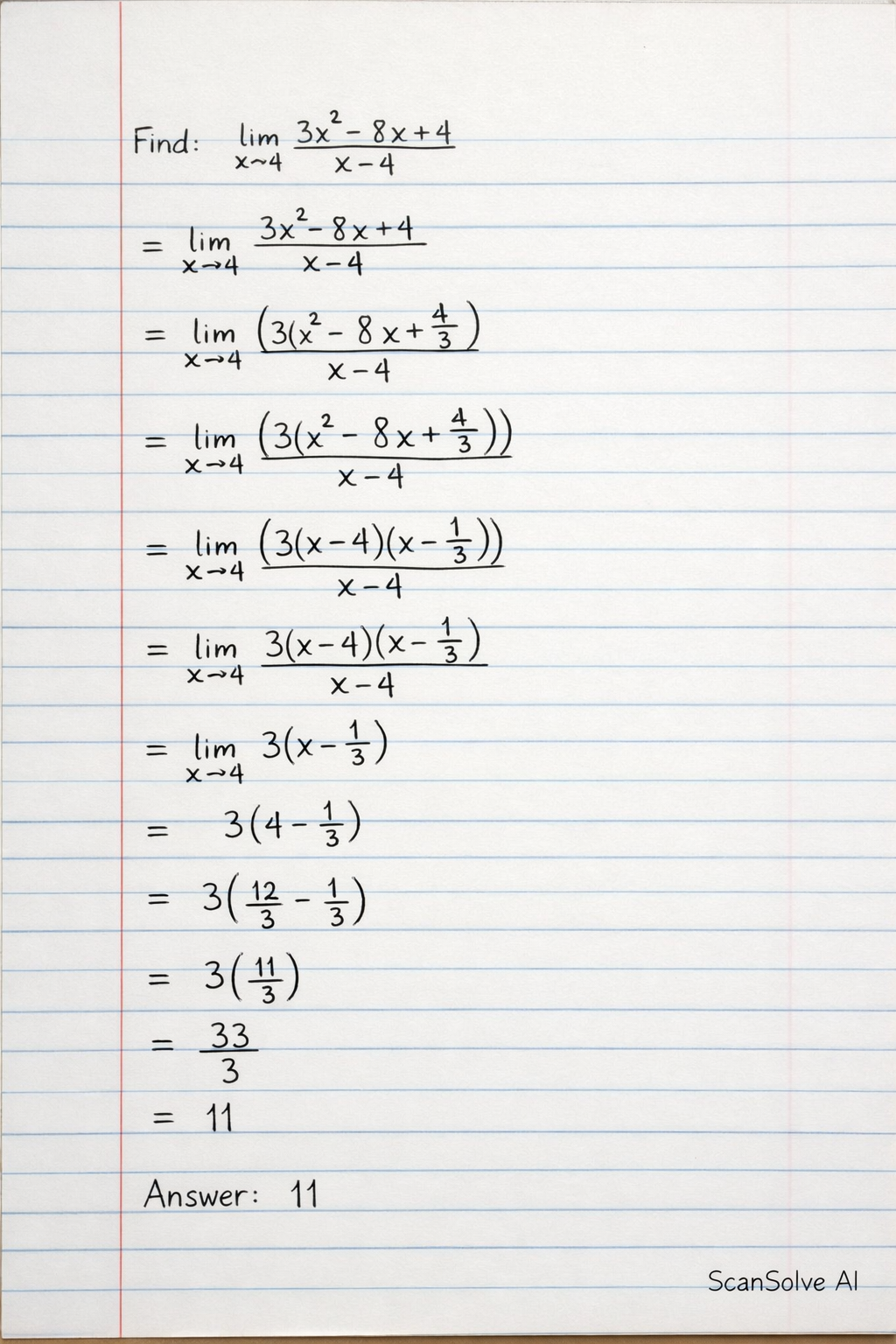Handwritten step-by-step solution preview