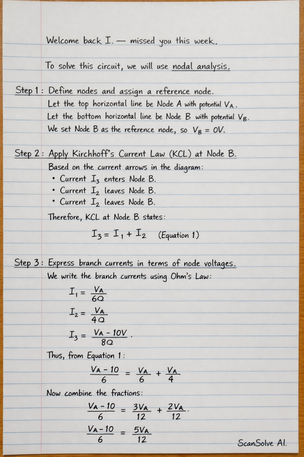 Handwritten step-by-step solution preview