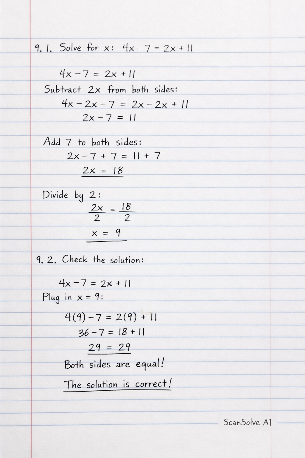 Handwritten step-by-step solution preview