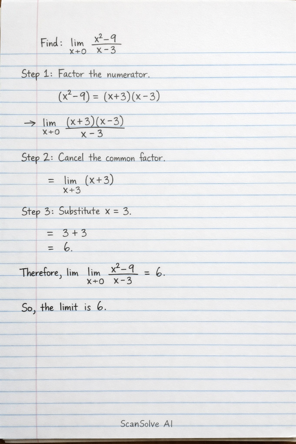 Handwritten step-by-step solution preview
