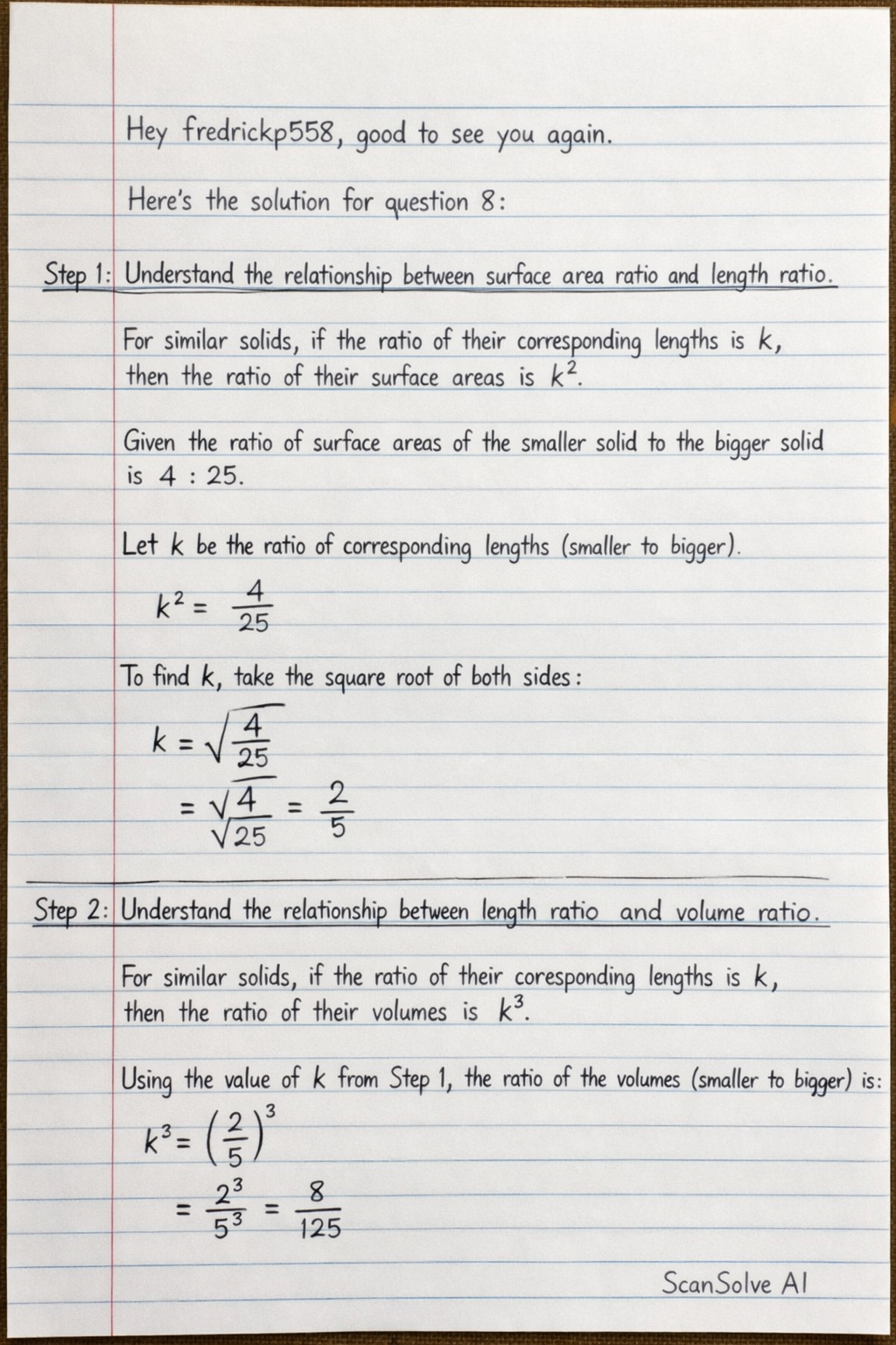 Handwritten step-by-step solution preview