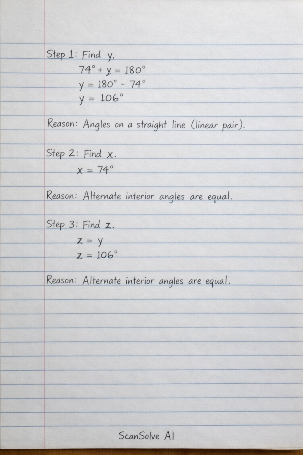 Handwritten step-by-step solution preview
