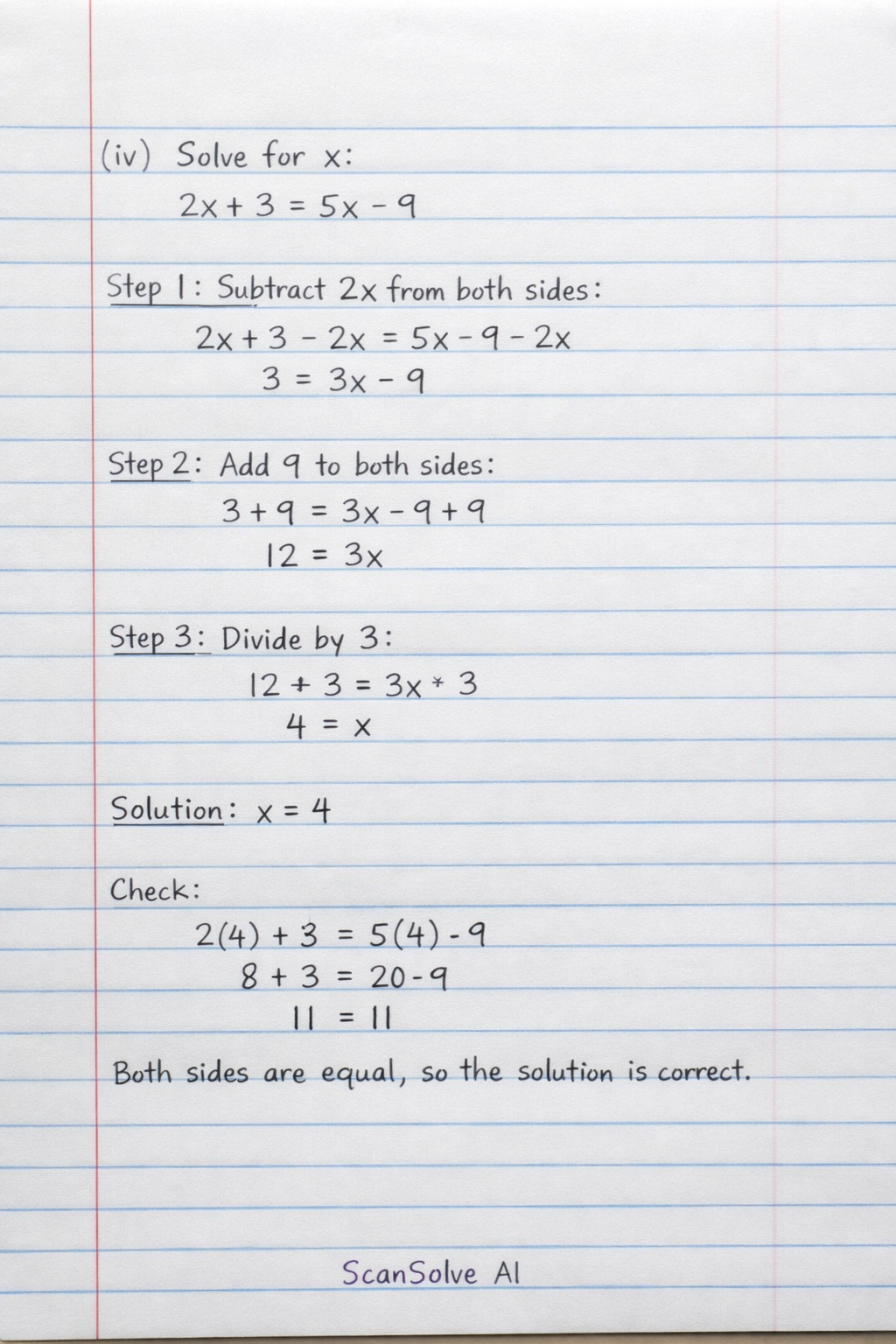 Handwritten step-by-step solution preview