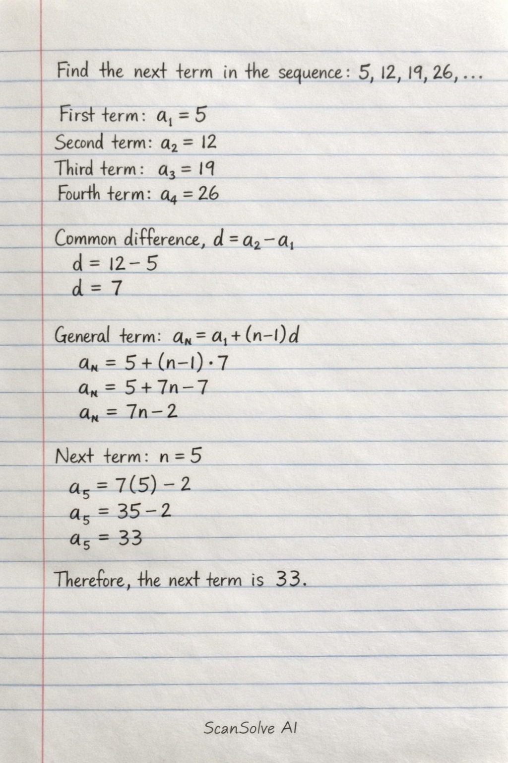 Handwritten step-by-step solution preview