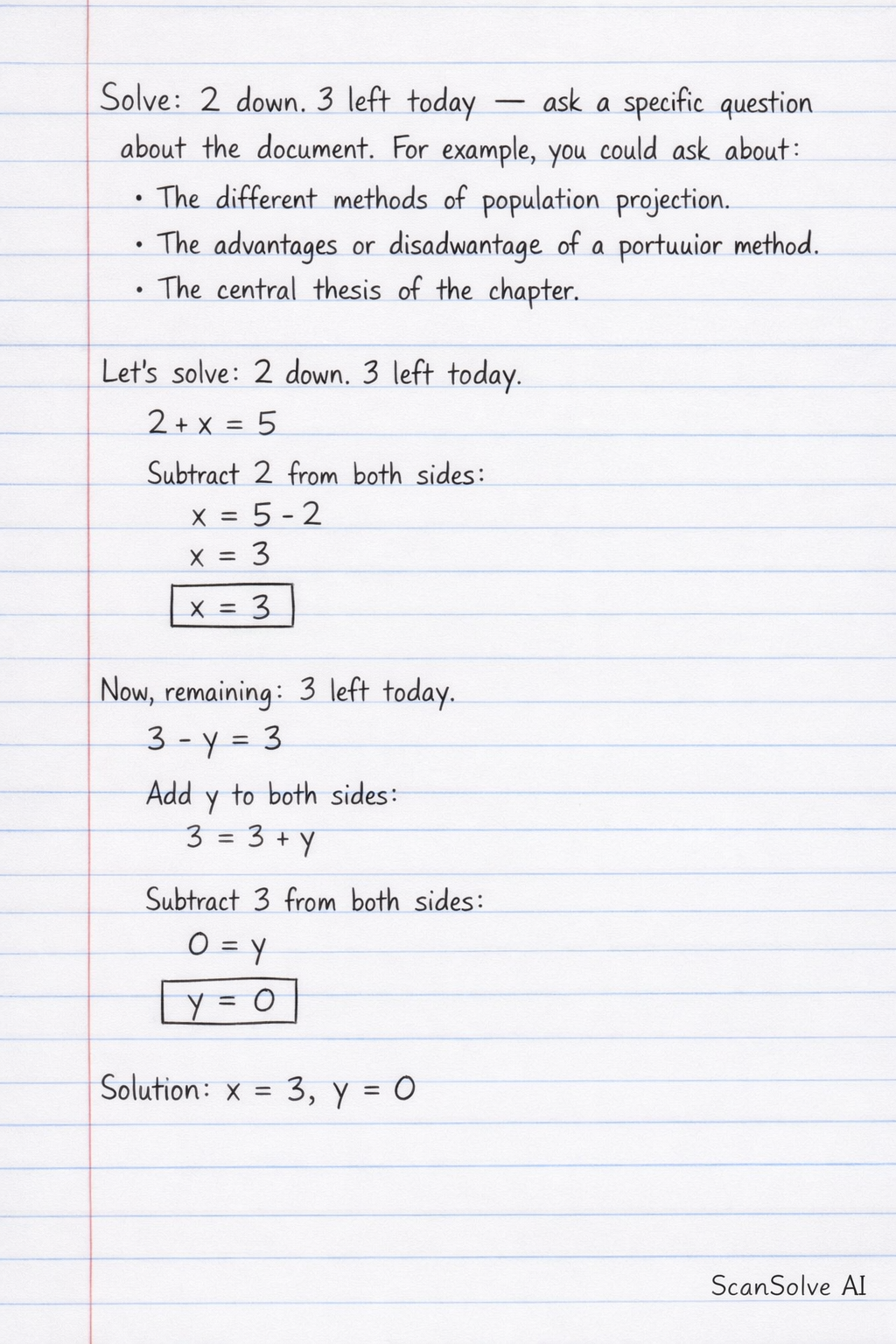 Handwritten step-by-step solution preview