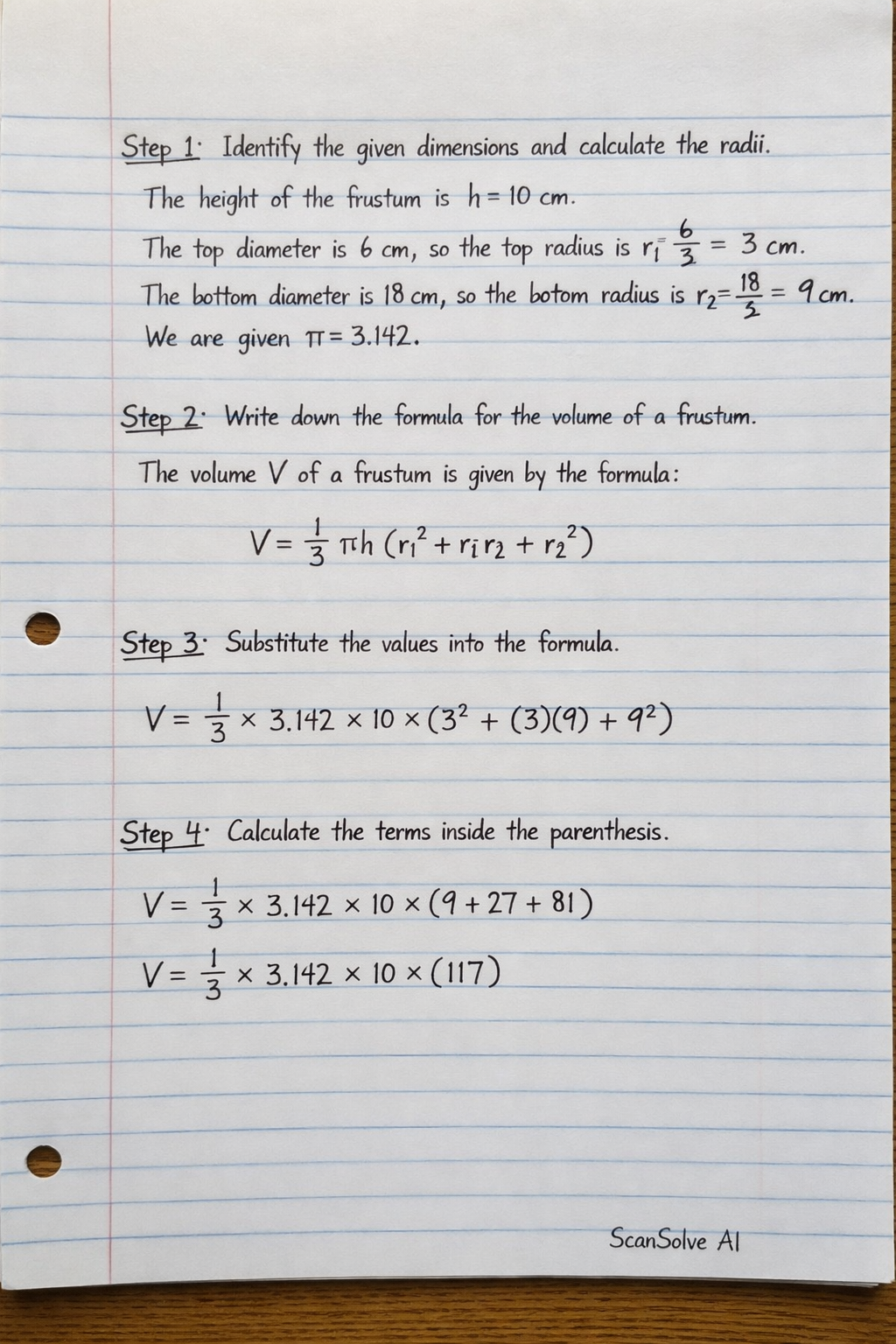 Handwritten step-by-step solution preview