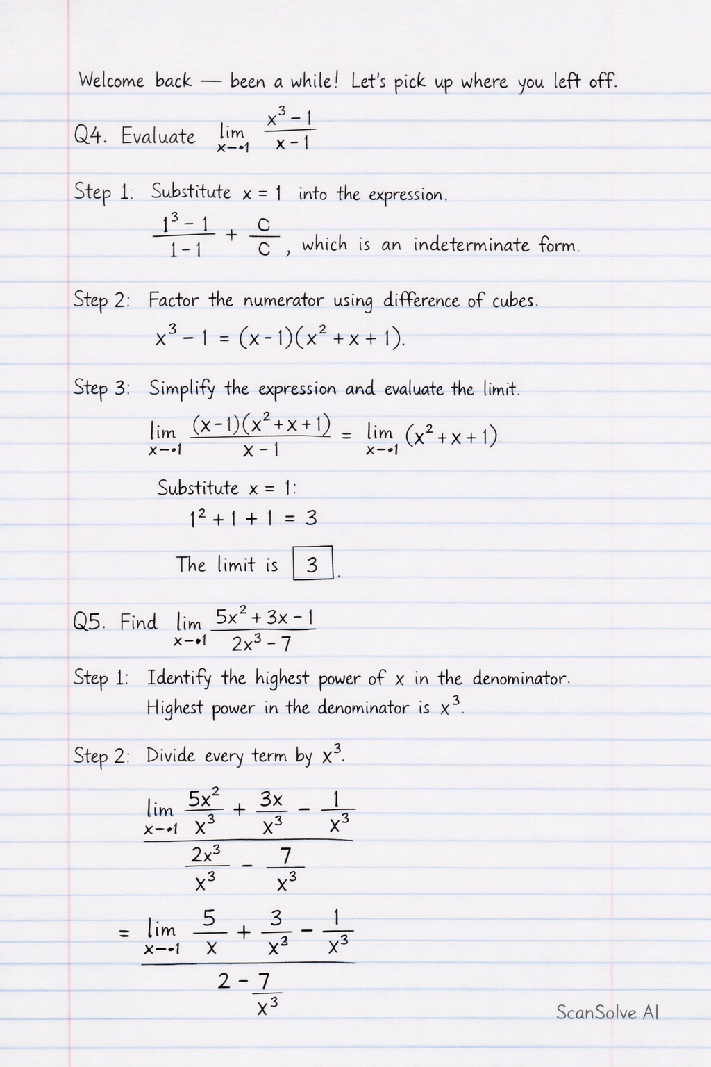Handwritten step-by-step solution preview