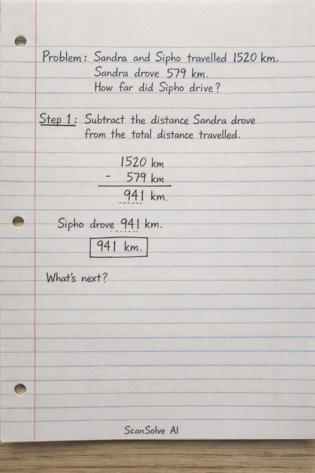 Handwritten step-by-step solution preview