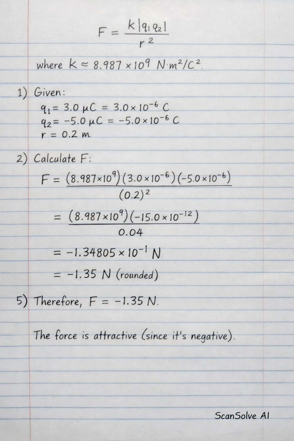 Handwritten step-by-step solution preview
