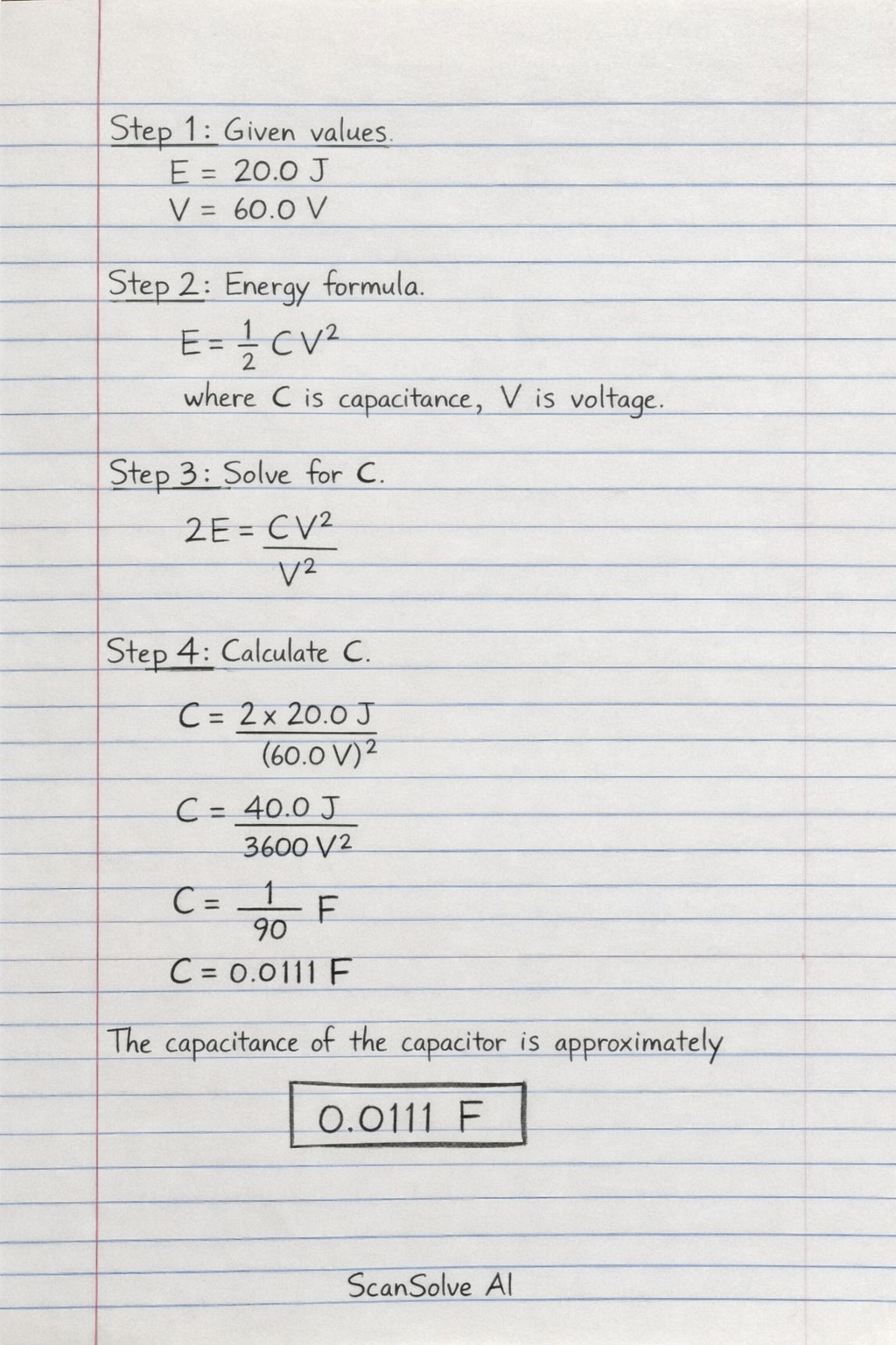Handwritten step-by-step solution preview