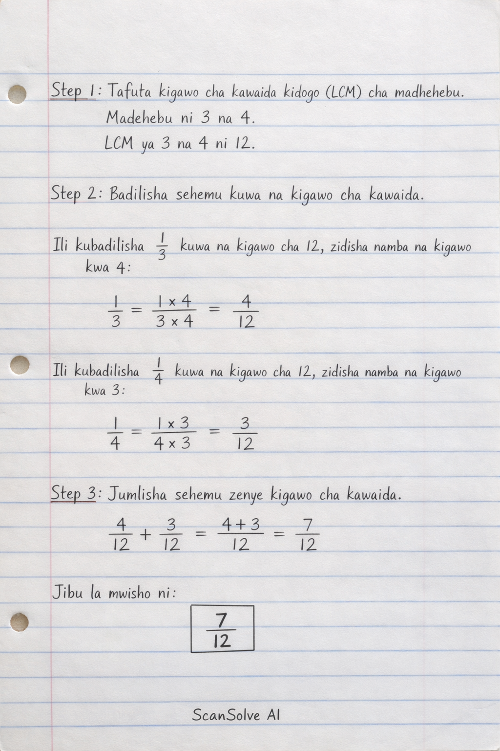 Handwritten step-by-step solution preview
