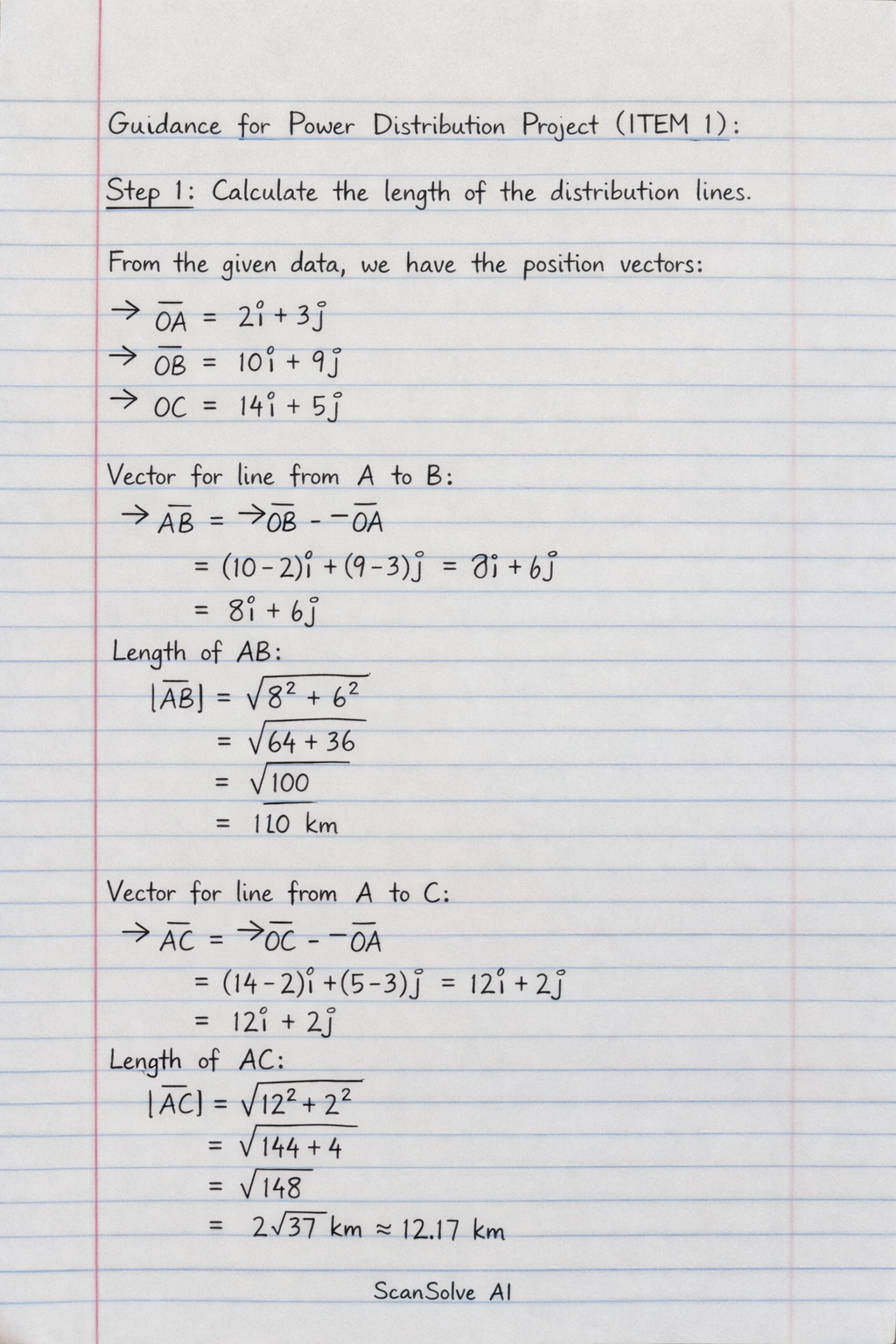 Handwritten step-by-step solution preview