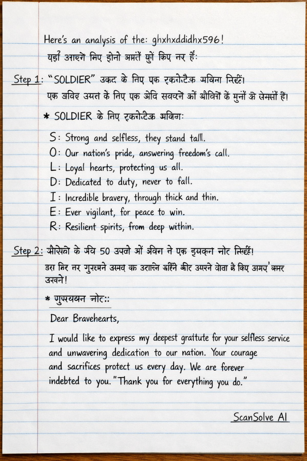 Handwritten step-by-step solution preview