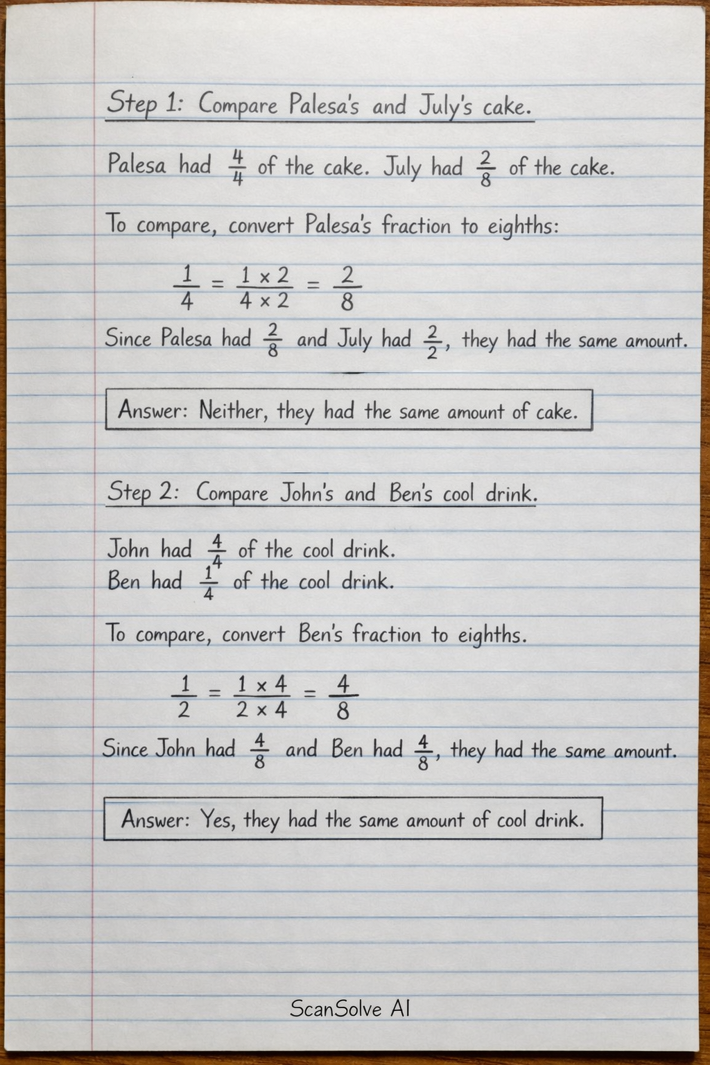 Handwritten step-by-step solution preview
