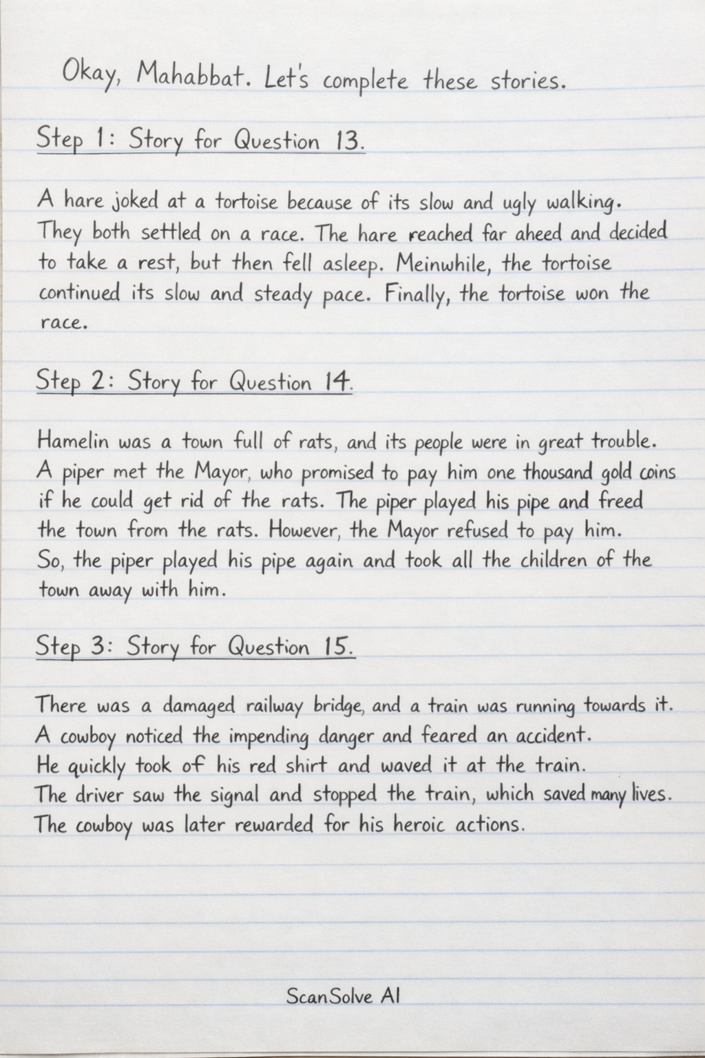 Handwritten step-by-step solution preview