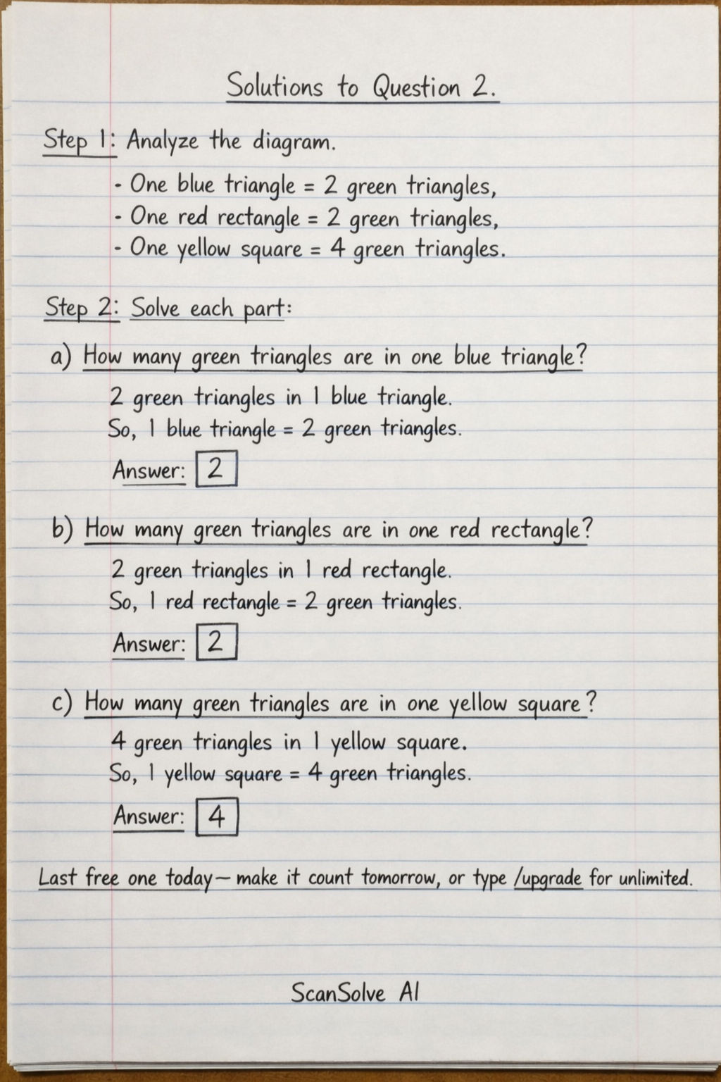 Handwritten step-by-step solution preview
