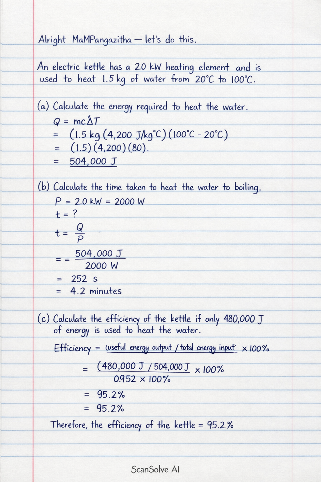Handwritten step-by-step solution preview