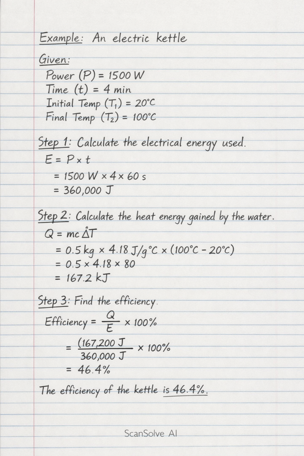Handwritten step-by-step solution preview