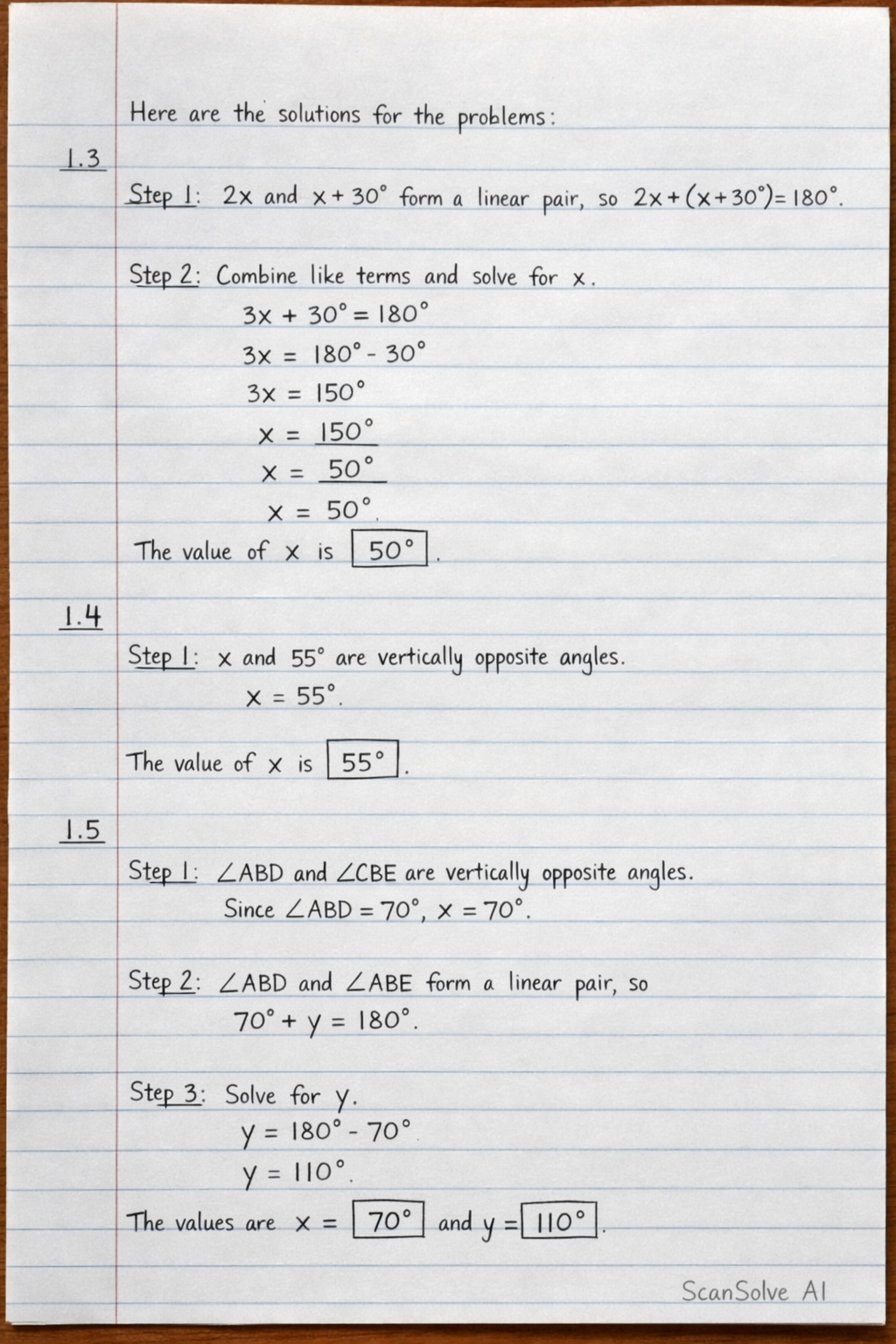 Handwritten step-by-step solution preview