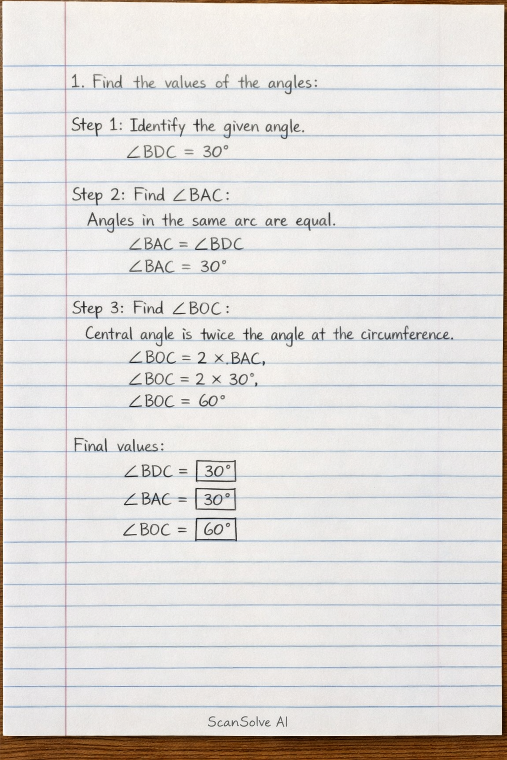Handwritten step-by-step solution preview