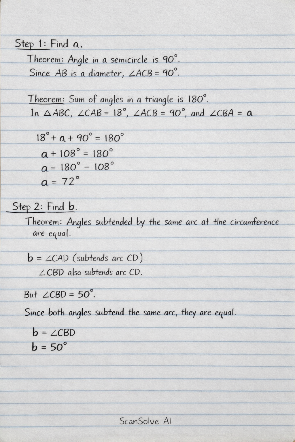 Handwritten step-by-step solution preview