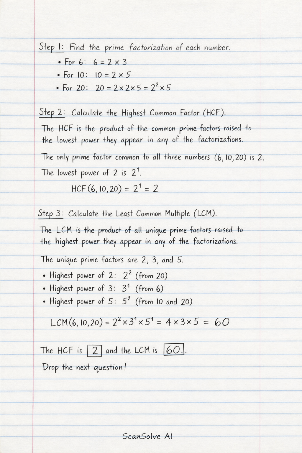 Handwritten step-by-step solution preview